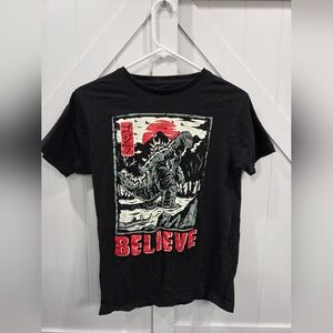 Black Graphic Godzilla T-shirt